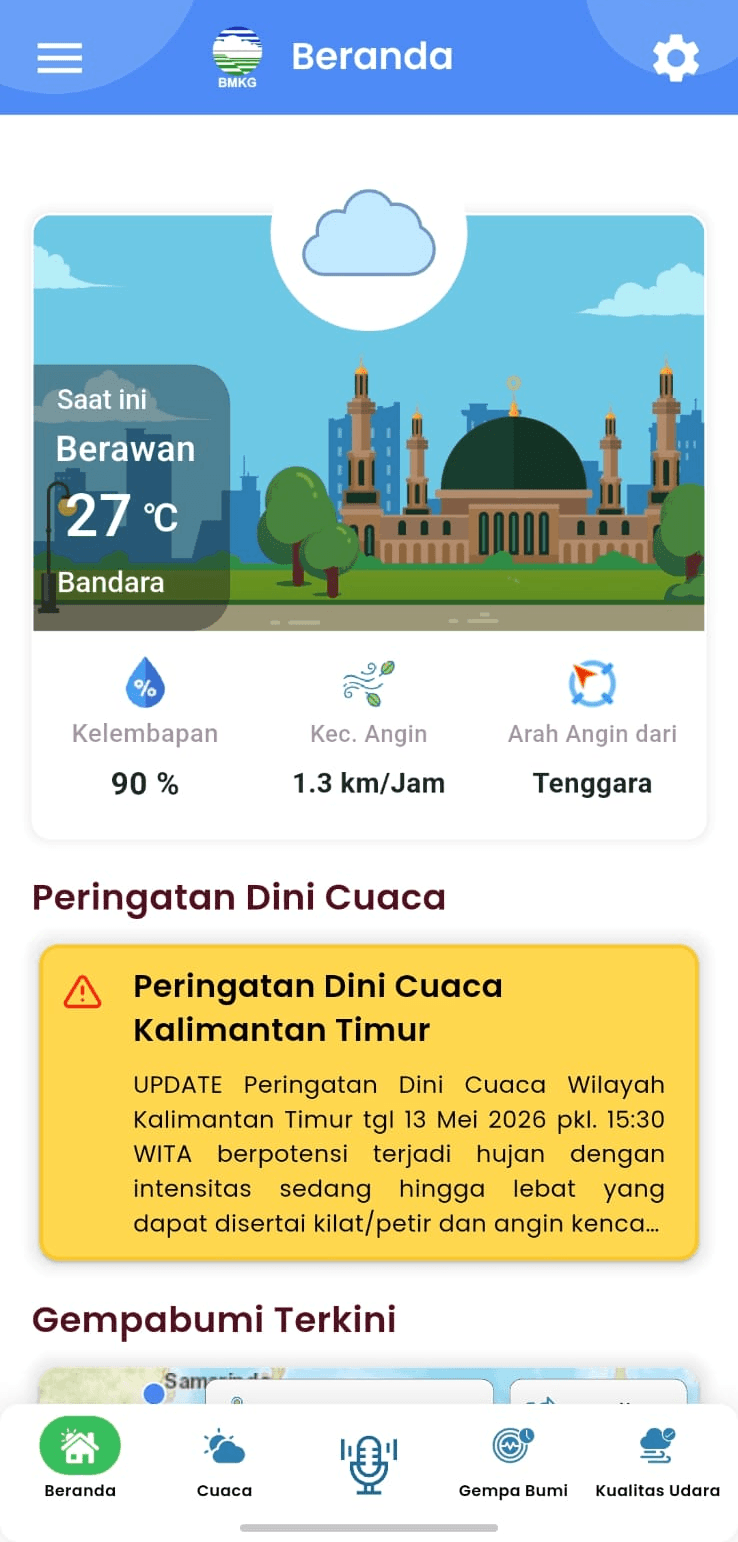 Info BMKG App Screenshot