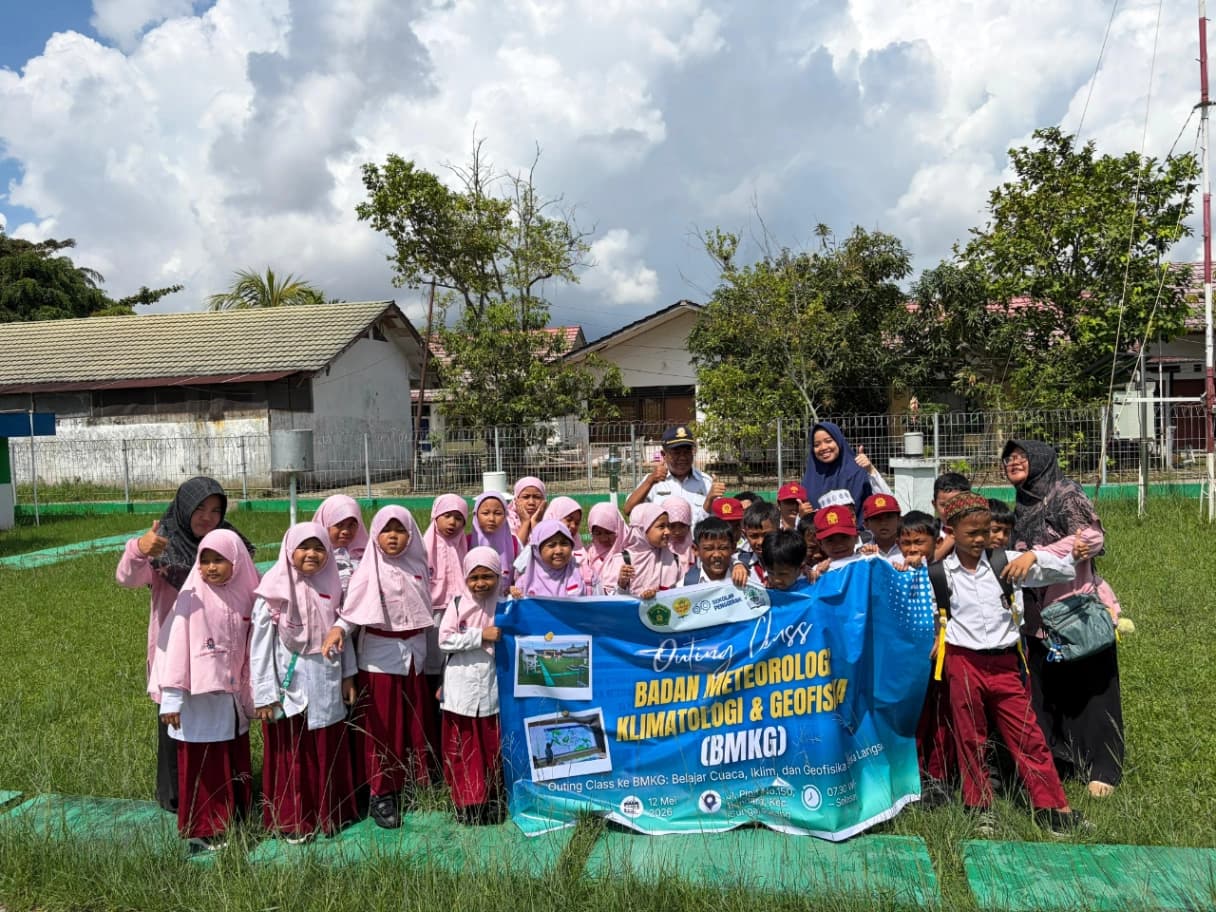 Kunjungan Edukasi ke BMKG Samarinda, Siswa SD Muhammadiyah 6 Samarinda Pelajari Pengamatan Cuaca